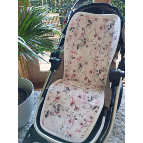 Pram Liner - White Peony – Mialie Designs