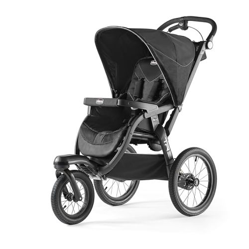 Chicco TRE Jogging Stroller, All-Terrain Stroller, Compatible with Chicco Infant Car Seats (not Included), Baby Travel Gear, Galaxy/Black