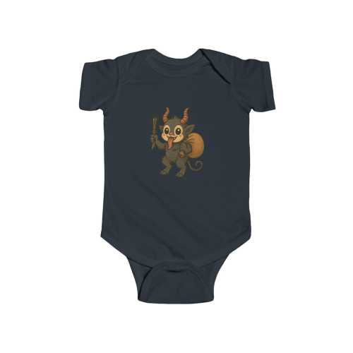 Krampus Christmas Cute Baby Bodysuit with Playful Monster Design, Infant Outfit, Baby Shower Gift, Cute Baby Apparel, Halloween Baby Clothes
