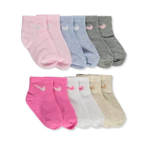 Nike Baby Girls' 6-Pack Quarter Socks
