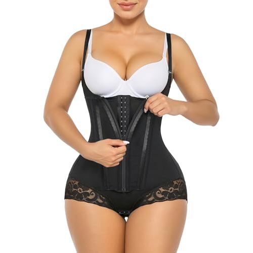 SHAPERX Women's Fajas Colombianas Shapewear Tummy Control Body Shaper Girdles Post Surgery Compression Garment
