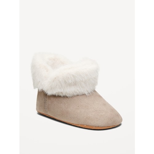 Cozy Faux-Fur Cuffed Booties for Toddler & Baby