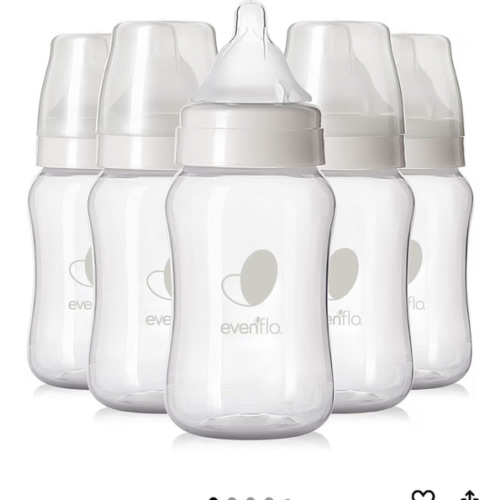 Evenflo Feeding Premium Proflo Venting Balance Plus Wide Neck Baby, Newborn and Infant Bottles - Helps Reduce Colic - 9 Ounce (Pack of 6)
