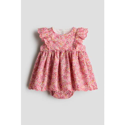 RUFFLE-TRIMMED BODYSUIT DRESS