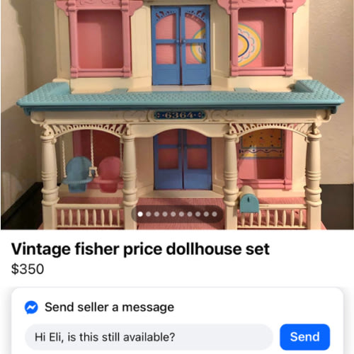 Vintage fisher price dollhouse set