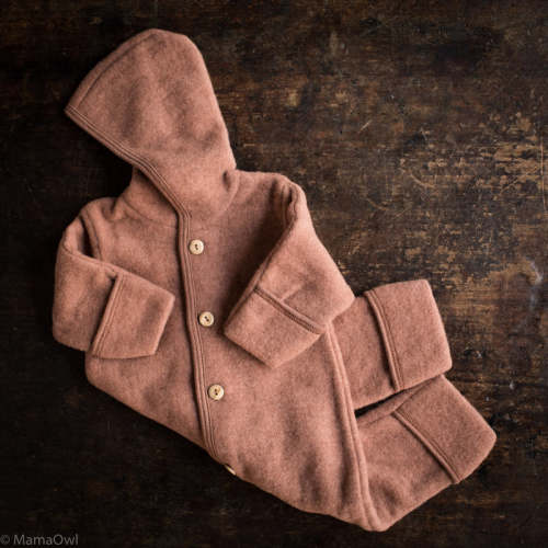 Pipit Baby & Kids Suit - Merino Wool Fleece - Russet Rose in 3-6 or 6-12 M