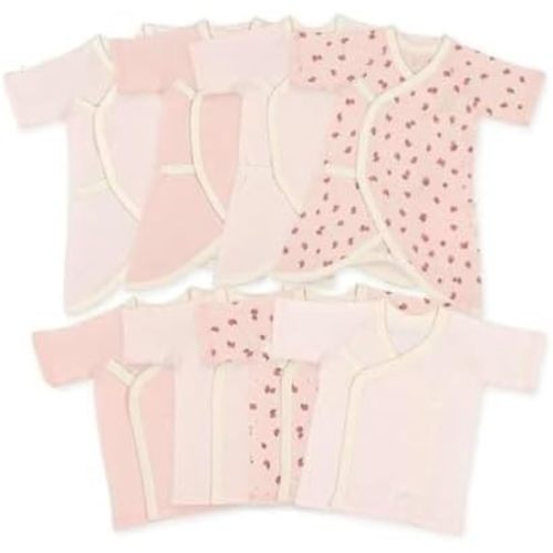 Japanese Style Hadagi Newborn Underwear Set, 8-Piece Cotton Baby Undershirts