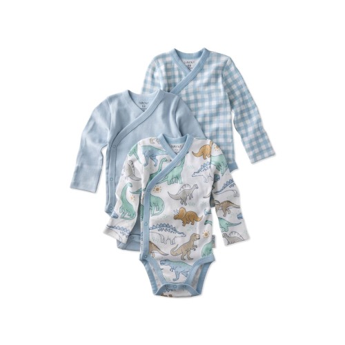 Sterling Side Snap Organic Cotton Assorted 3-Pack Bodysuits, 6-9M