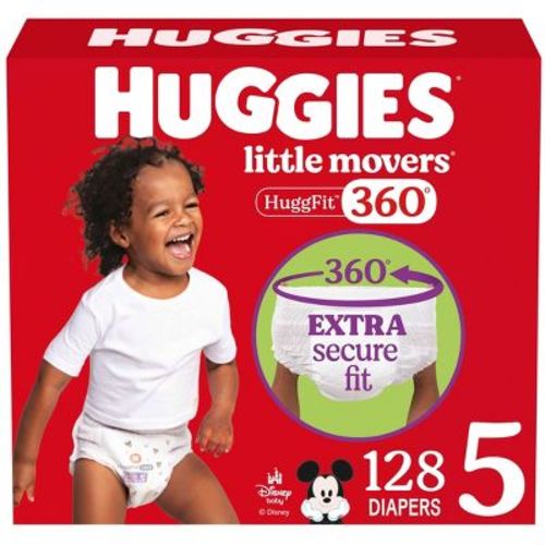 Huggies Little Movers HuggFit 360 Pull on Diapers – (Select Size and Count)