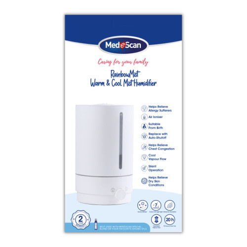 MedeScan RainbowMist Cool & Warm Ultrasonic Humidifier