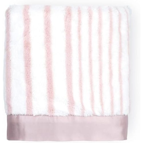 Little Giraffe Baby Blanket - Luxe Soft Blanket with Satin Trim - Baby Stroller Blanket - Newborn Baby Essentials & Baby Gifts - 29"x35" - Strand Dusty Pink