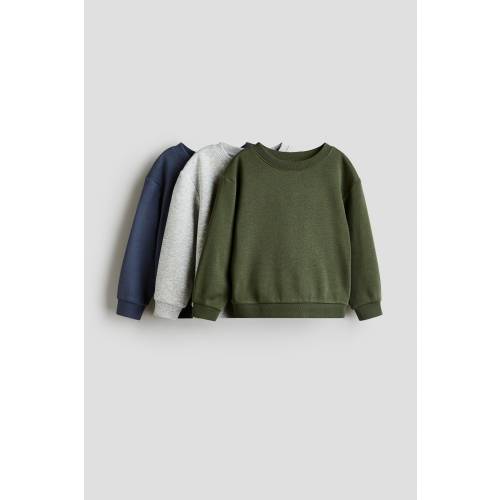 3-PACK BRUSHED-INSIDE SWEATSHIRTS