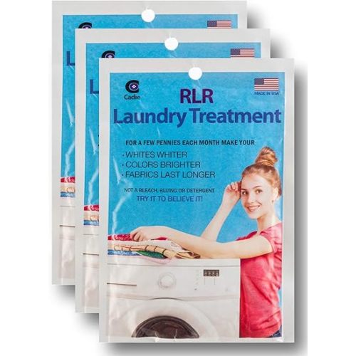 RLR Natural Laundry Detergent Powder – Whitens, Brightens, Refreshes Baby Cloth Diaper Detergent, Musty Towels, Workout Clothes - Non-toxic, Fragrance-Free For Sensitive Skin (Pack of 5)