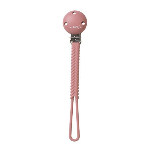 SARO Braided Silicone Pacifier Holder: BPA-Free Baby Pacifier Clip & Teether Chain