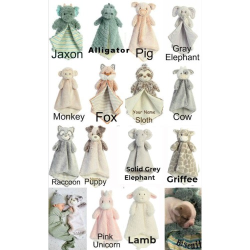 Personalized Baby Luvster, Personalized Baby Blankets, monogrammed Security Blanket, Baby Girl Gift, Baby Boy Gift, Toy for Dogs, Disability