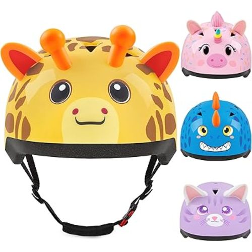 Toddler Bike Helmet, Baby Infant Bike Helmet for Toddlers Age 1-3, Adjustable Toddler Helmets for Scooter Cycling, Cute Kids Bicycle Helmets for Boys Girls