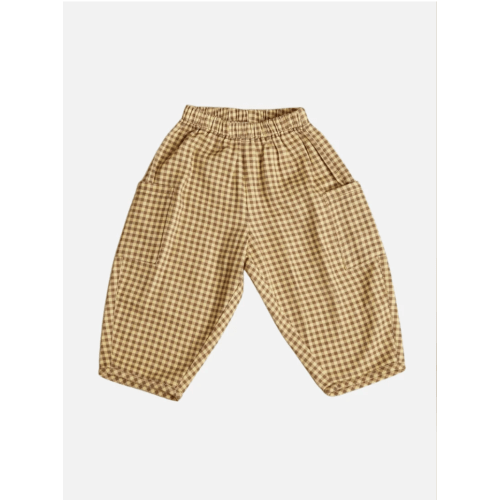 EMERSON OCHRE GINGHAM TROUSER