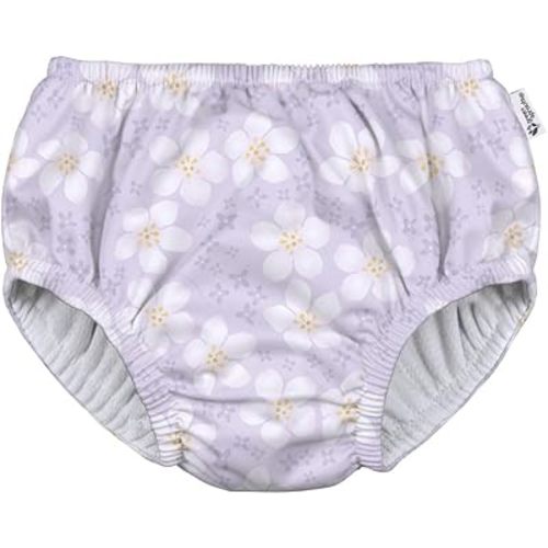 Eco Pull-Up Reusable Infant and Toddler Swim Diaper - Light Lavender Blossom, 12mo