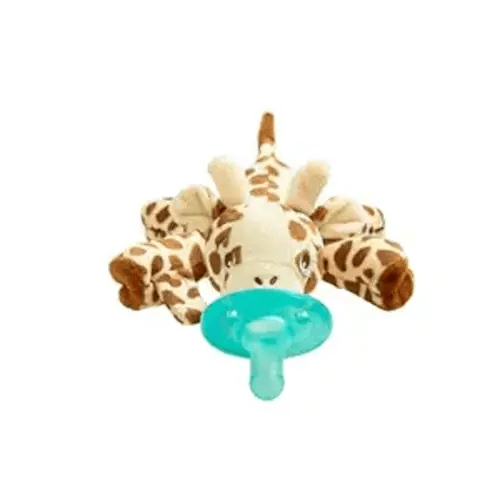 Philips AVENT Soothie Snuggle Pacifier Holder with Detachable Pacifier, 0m+, Giraffe, SCF347/01-1 Count (Pack of 1)