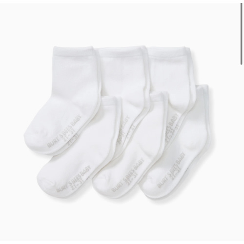 Solid Organic Cotton Baby Crew Socks 6 Pack – Burt's Bees Baby