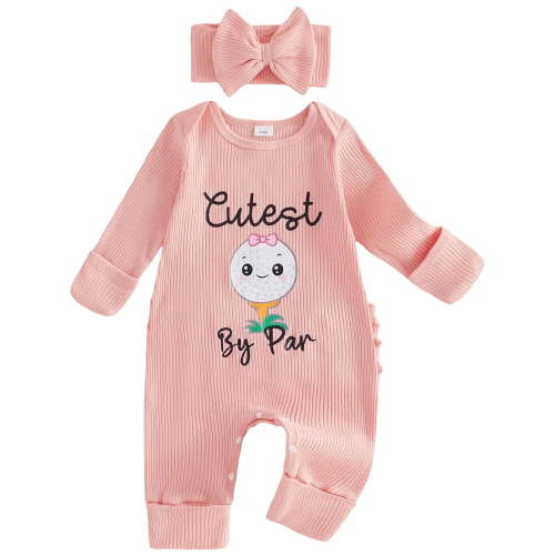YEPGAR Preemie Girl Footed Zipper Romper Printed Long Sleeve Fall Cut Newborn Footie Pajamas Cotton Sleepers (A22 Pink, Newborn)
