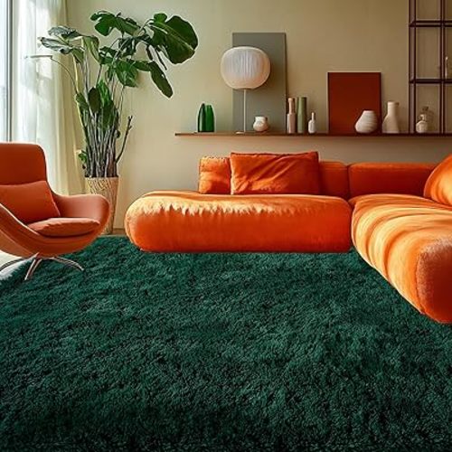 Blue Rug for Kids Room: Rugs for Room Boys- Blue Fluffy Rug for Bedroom (4x6 Feet.Blue