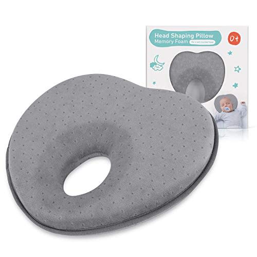 Baby Pillow for Newborn Infant(0-12months),Flat Head Prevention 3D Memory Foam Can Support Head & Neck Pillow,Head Shaping Pillow,Heart Shaped