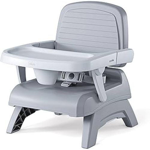 Chicco Bento Booster 3-in-1 Portable Booster Seat for Table, Feeding Seat and Toddler Chair for Babies and Toddlers, for Children up to 50 lbs., Lightweight, Compact Fold | Oyster/Grey