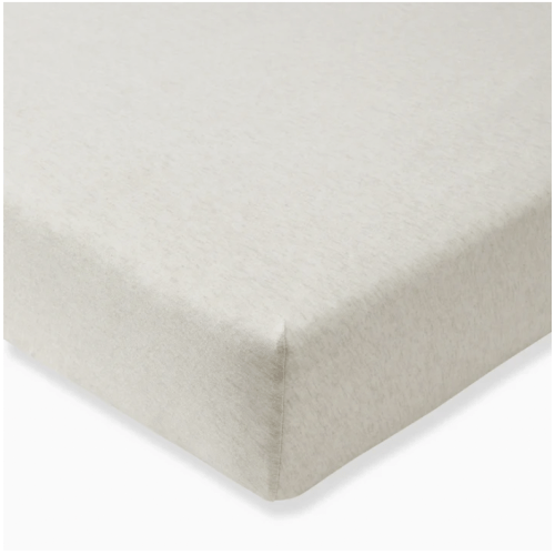 Solid Organic Cotton BEESNUG® Fitted Crib Sheet - Oatmeal