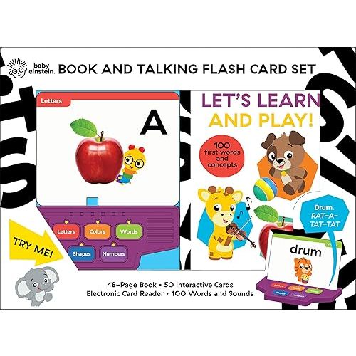 Baby Einstein - Let's Learn and Play! Book and Talking Flash Card Sound Book Set - PI Kids Board book – November 15, 2022