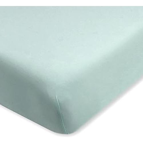 HonestBaby Unisex-Baby Fitted Crib Sheets Set Standard Mattress, 100% Organic Cotton Baby Boys, Girls, Neutral, 1 Pack - SAGE, One Size