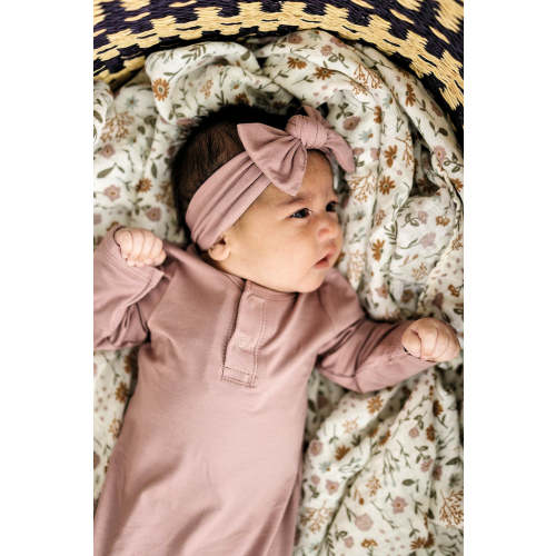 Baby Girl  Dusty Rose Head Wrap | Bamboo