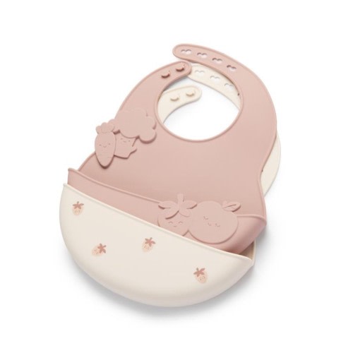 Grow By Annabel Karmel Silicone Bib Blushberry & Warm Stone