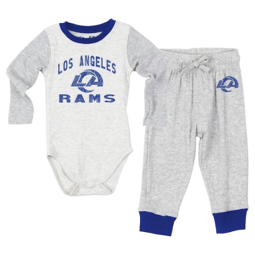 Infant Los Angeles Rams Wes & Willy Gray Jie Jie Hopper Set