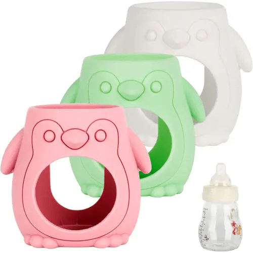 3 Pack Silicone Sleeves for MAM Baby Bottles - Anti Breakage Baby Bottle Holder, Compatible with MAM Baby Bottle, 6OZ