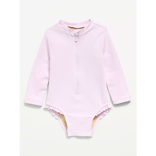 Lilac Long-Sleeve Rashguard Swimsuit 6-12 Months