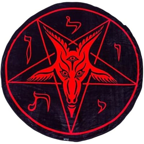 Satanic Circle Baphomet Throw Blanket
