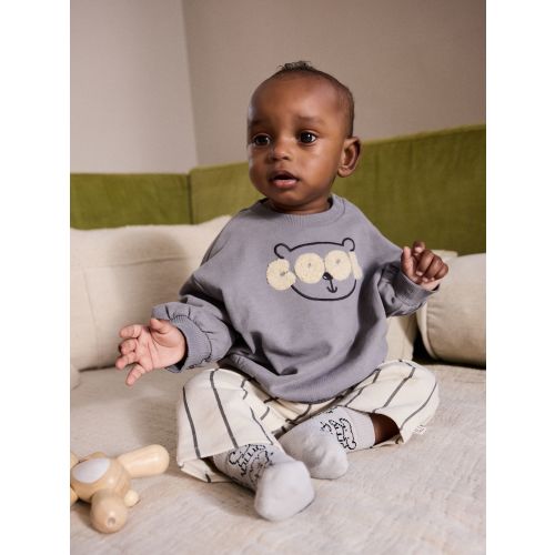Monochrome Baby Sweatshirt and Joggers Set (0mths-2yrs)