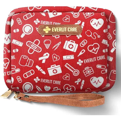 EVERLIT Care Rescue Pack | Family-Friendly First Aid Kit for Kids with 200 Pcs Medical Supplies | Travel-Friendly Compact Storage Bag for Home, Car, Travel, Camping, Adventure (Original)