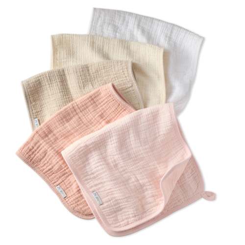 RILEY 5-Pack Crinkle Muslin Burp Cloths