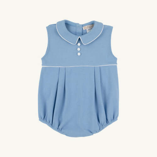 Sleeveless Bradford Bubble - Sarasota Sky & Worth Avenue White 6/12 mo