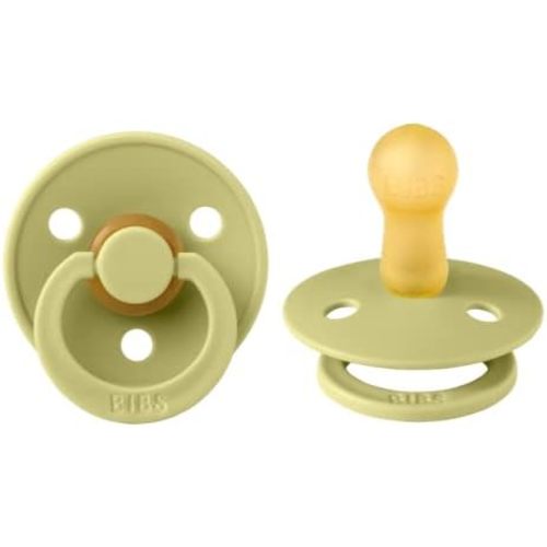 BIBS Baby Pacifiers | BPA-Free Natural Rubber Pacifier | Made in Denmark | Set of 2 Soothers (Meadow, 6-18 Months)