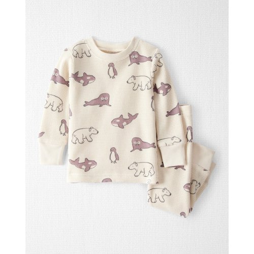 Baby Waffle Knit Pajamas Made with Organic Cotton in Artic Friends Print - Little Planet | Carter's