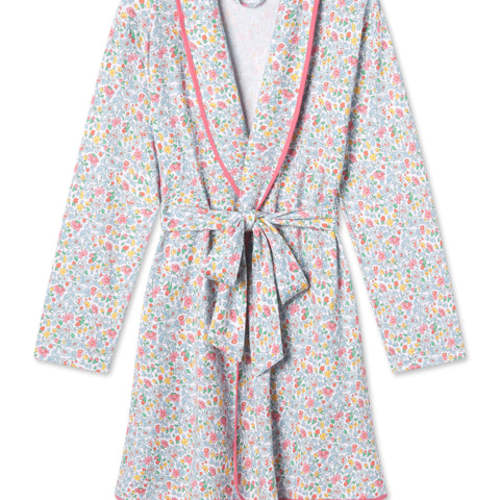 LAKE | Women | Pima Cotton Pajamas | Elizabeth Floral Short Robe