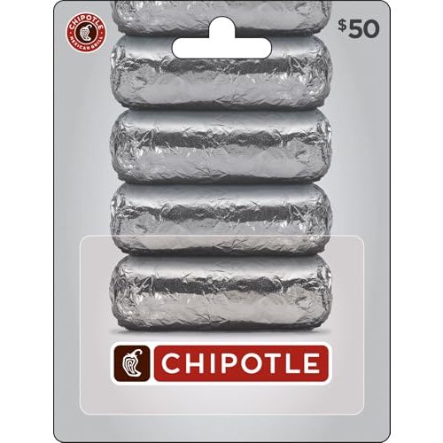 Chipotle Physical Gift Card - $50