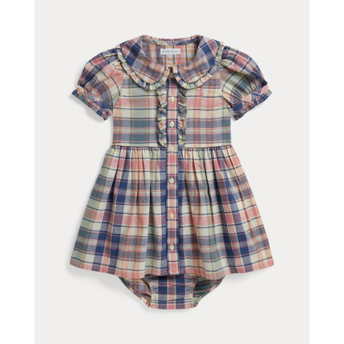 Plaid Cotton Shirtdress & Bloomer