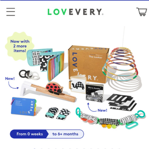 The Looker Play Kit | Toys for Newborn to 12 Week Olds | Lovevery