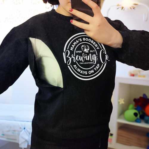 Breastfeeding Brewery Sweatshirt, Mama Boobery Brewing Co. Breastfeeding Sweatshirt, Breastfeeding Clothing, Mama Apparel, Pregnancy Clothes