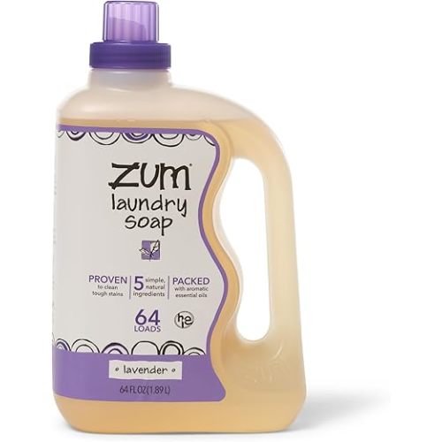 Indigo Wild Zum Laundry Soap - Plant-Based Liquid Laundry Soap - Lavender Scent - 64 fl oz