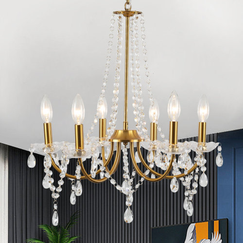 House of Hampton® Ellie-Paige 6 - Light Classic Chandelier with Crystal Accents & Reviews | Wayfair